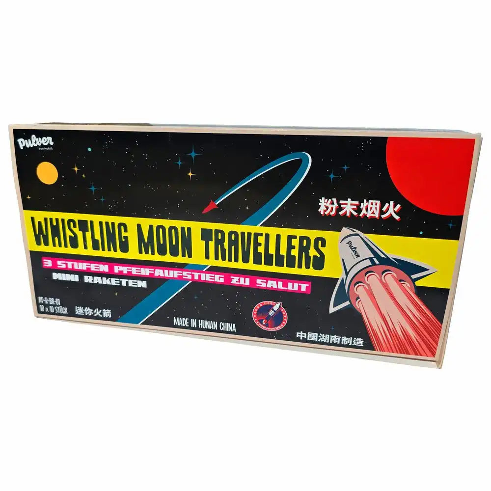 Pulver Mini Raketen Whistling Moon Travellers 10 Stück Kat. F2