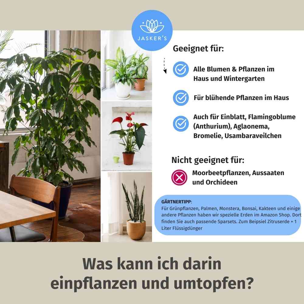 JASKERS® Zimmerpflanzenerde mit Dünger