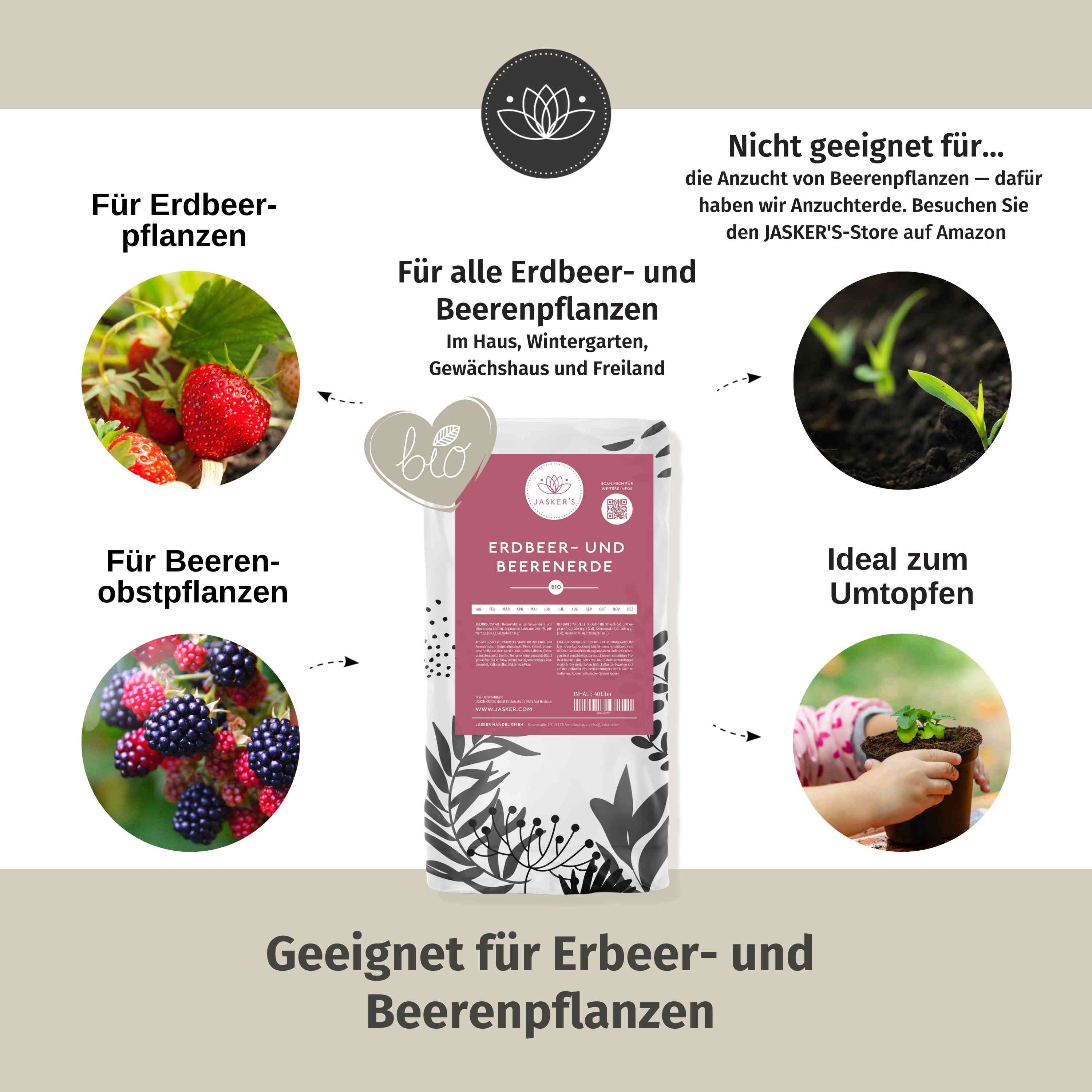 Erdbeererde Bio für schmackhafte Früchte