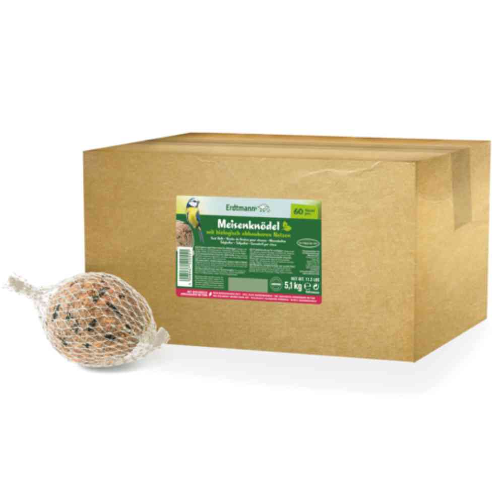 Erdtmann 60 Meisenknödel mit biologisch abbaubarem Netz im Karton