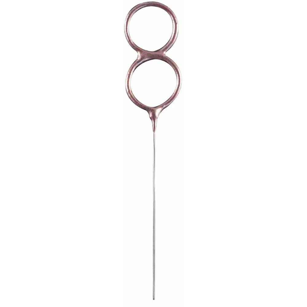 amscan Wunderkerze Zahl 8 rose gold