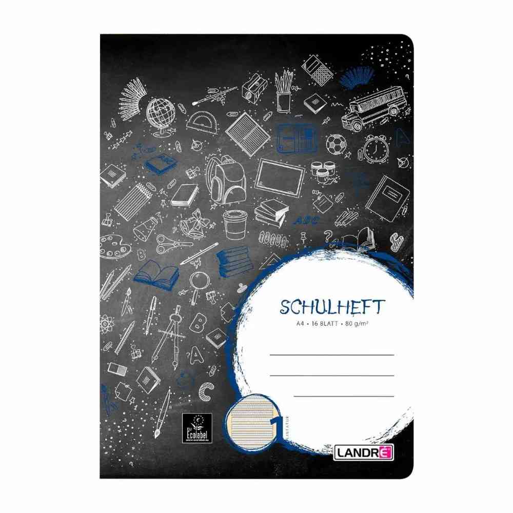 LANDRÉ Schulheft Lineatur 1 liniert 16 Blatt DIN A4