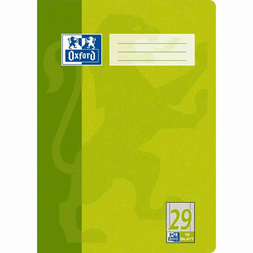 Oxford Schulheft Lineatur 29 rautiert mit Doppelrand 16 Blatt DIN A4