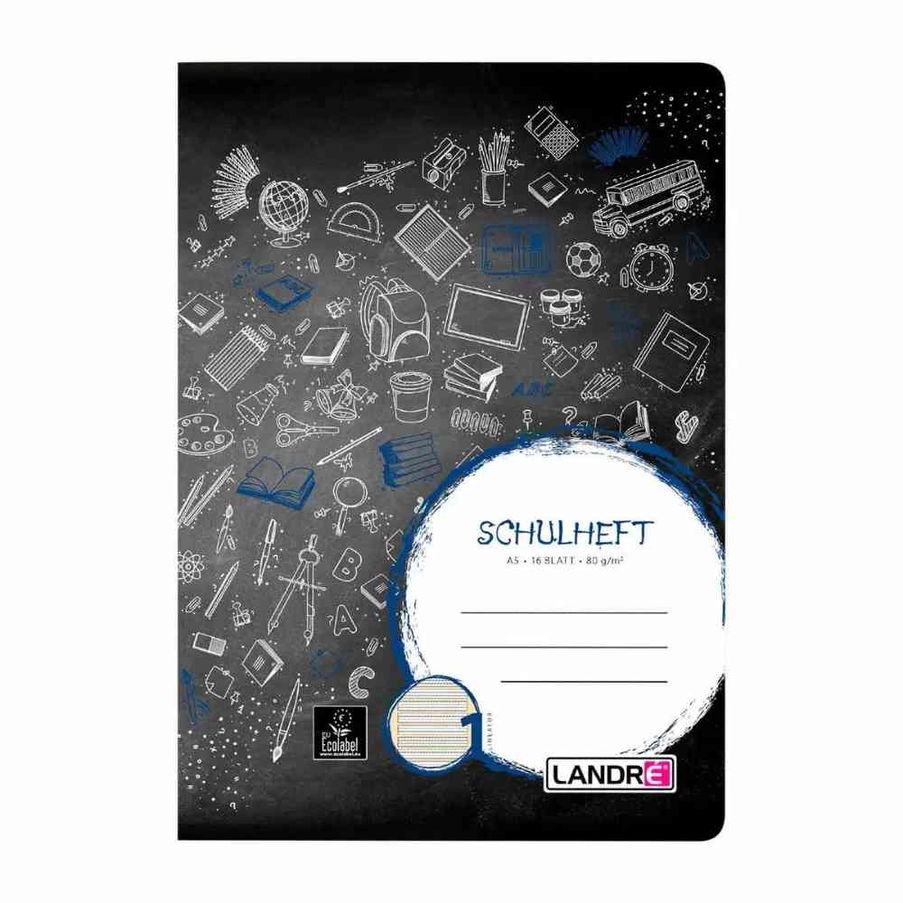 LANDRÉ Schulheft Lineatur 1 liniert 16 Blatt DIN A5
