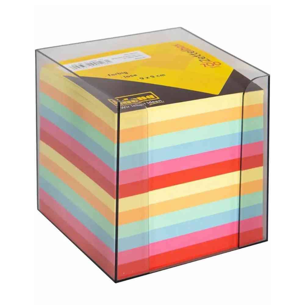 Idena Zettelbox mehrfarbig 9x9x10cm 700 Blatt
