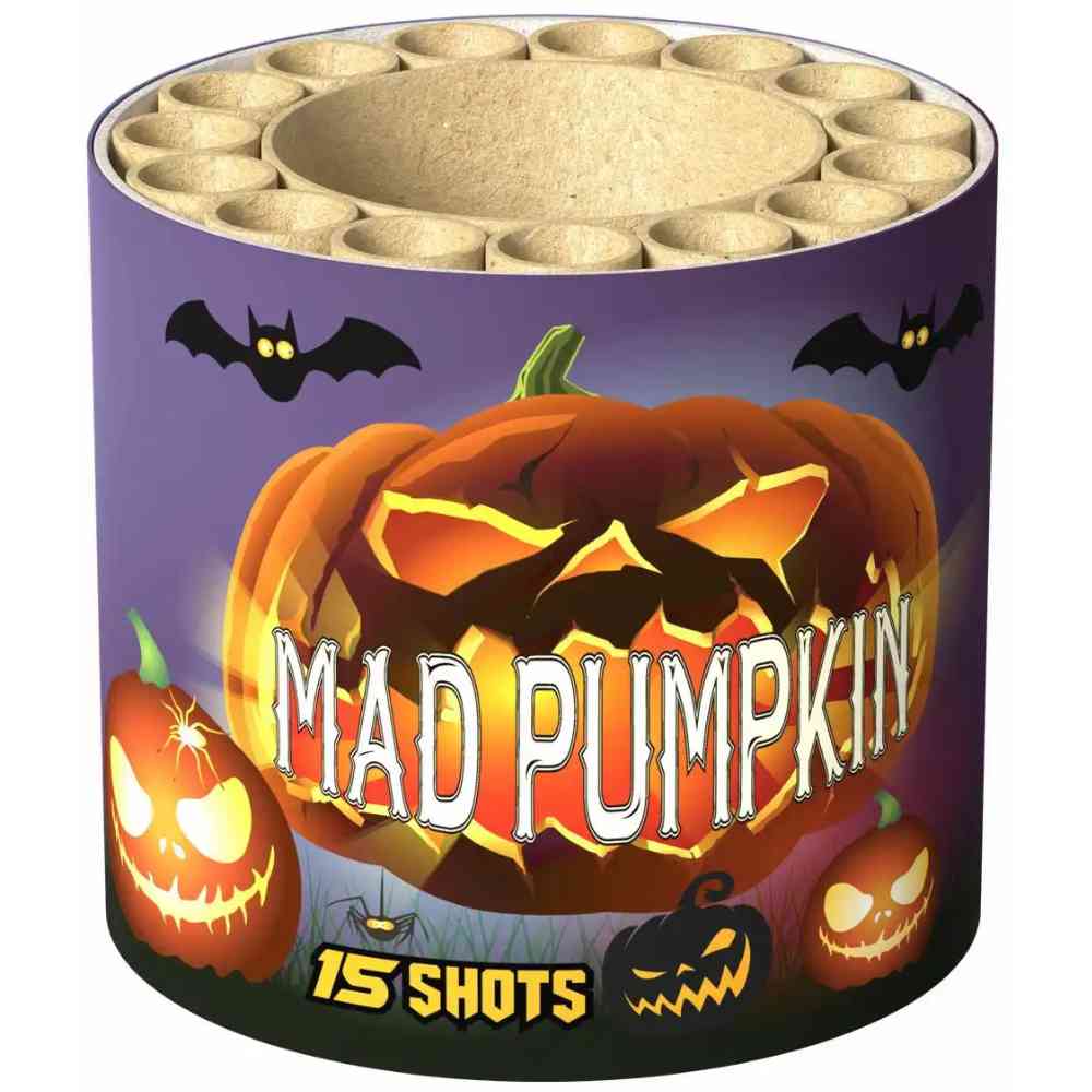 LESLI Feuerwerk Mad Pumpkin Cirkel Batterie Kat. F2 15 Schuss