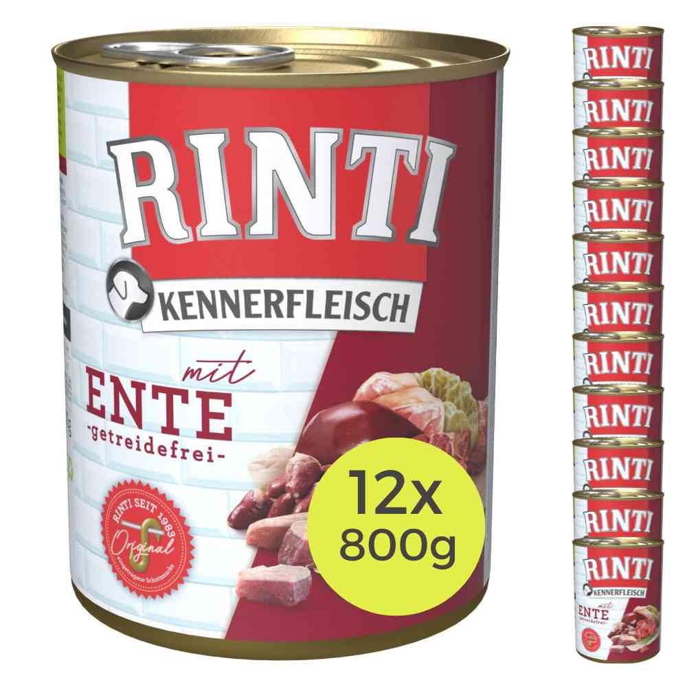 Rinti Kennerfleisch Ente 12 x 800 g Dose