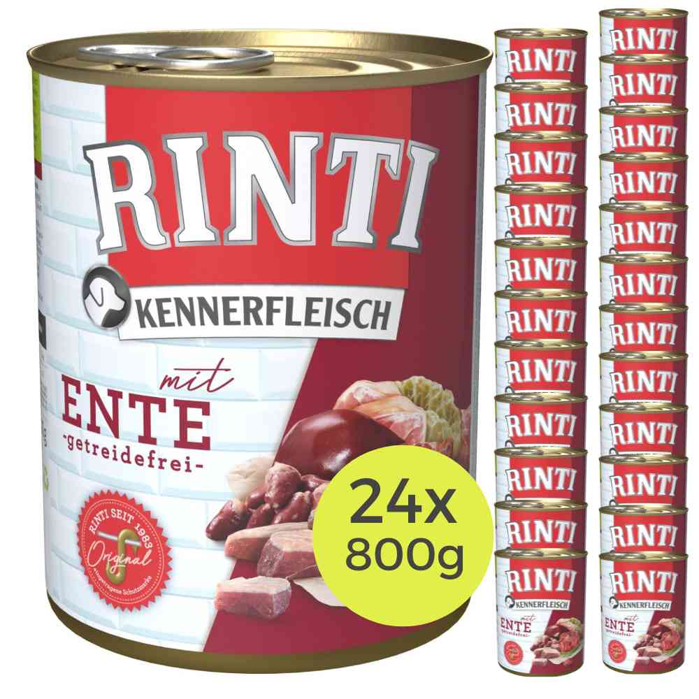 Rinti Kennerfleisch Ente 24 x 800 g Dose