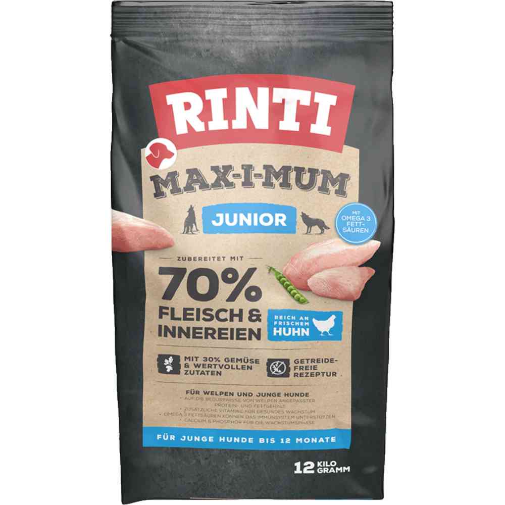 RINTI MAX-I-MUM Junior Huhn Hundefutter trocken