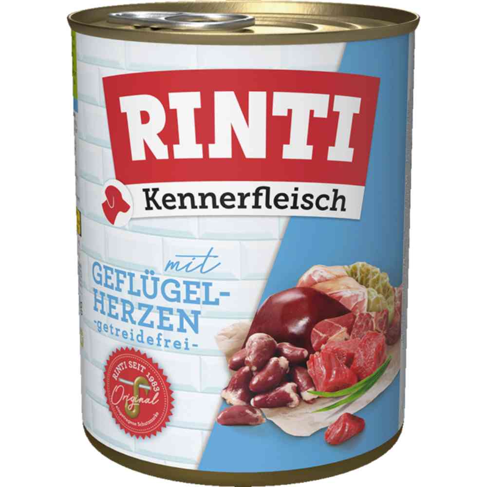 Rinti Kennerfleisch Geflügelherzen 800 g Dose