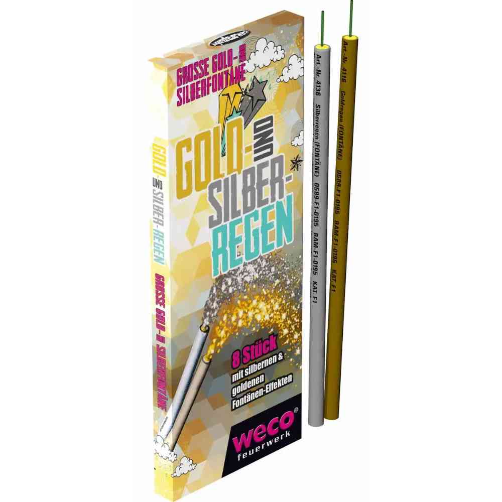weco Regen Kat. F1 gold silber 8 Stück