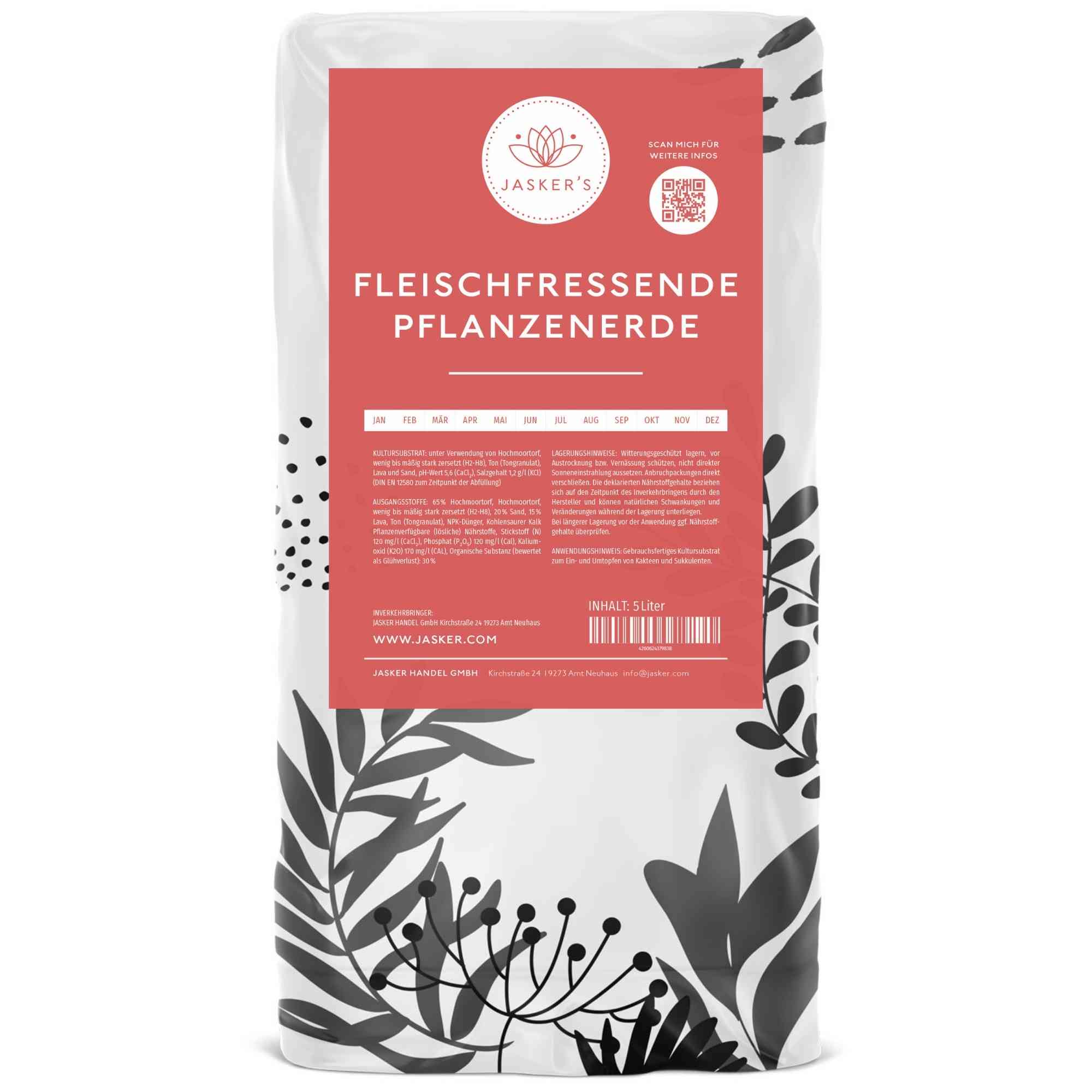 Pflanzenerde fleischfressende Pflanzen Jasker's