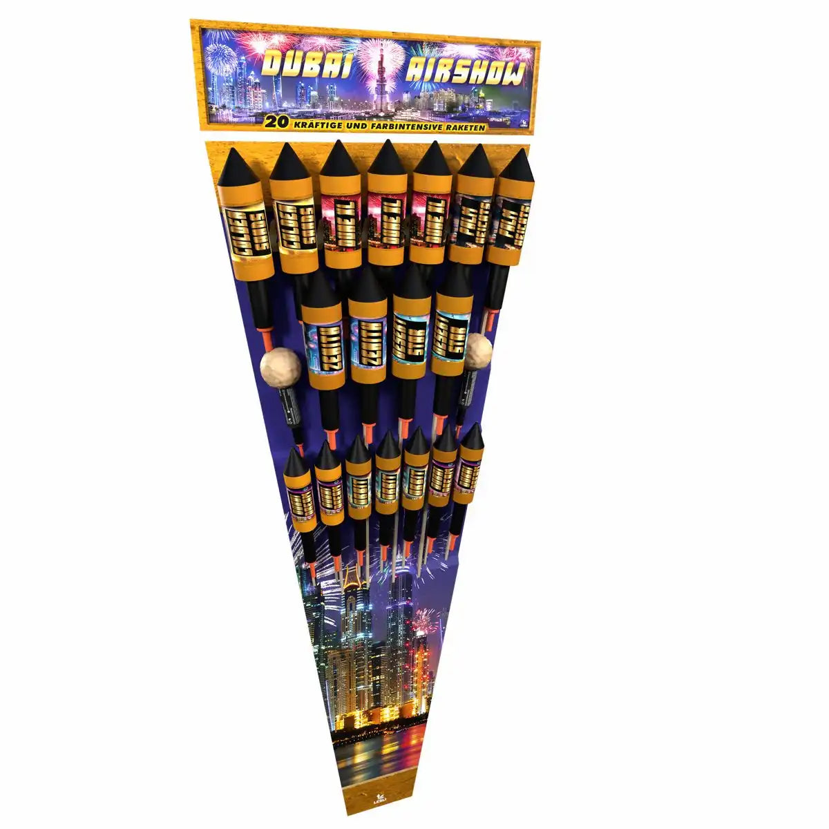 LESLI Raketensortiment Dubai Airshow Exklusiv Kat.F2 20 Stück