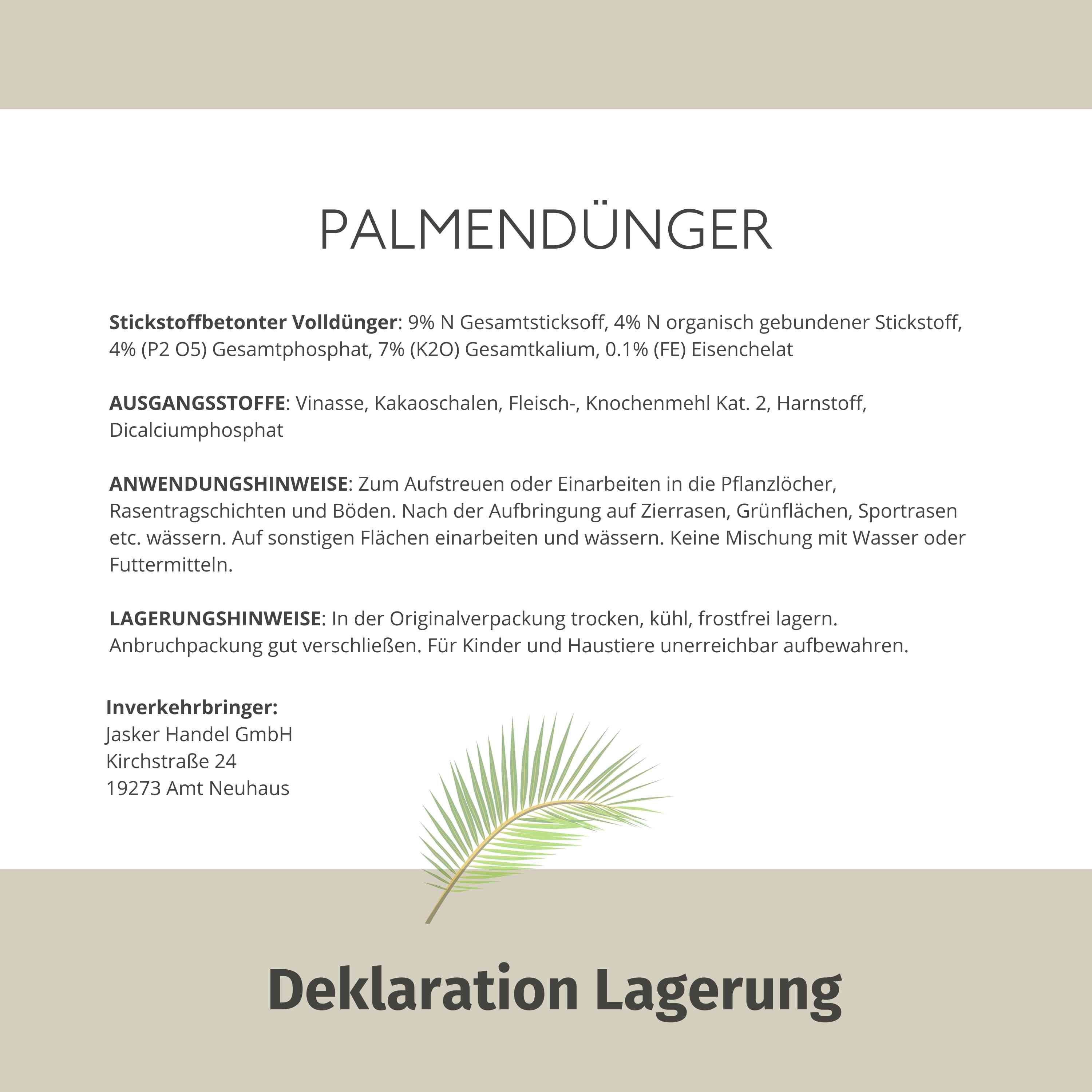 Palmen Dünger Granulat 900g - Für alle Palmen-Arten