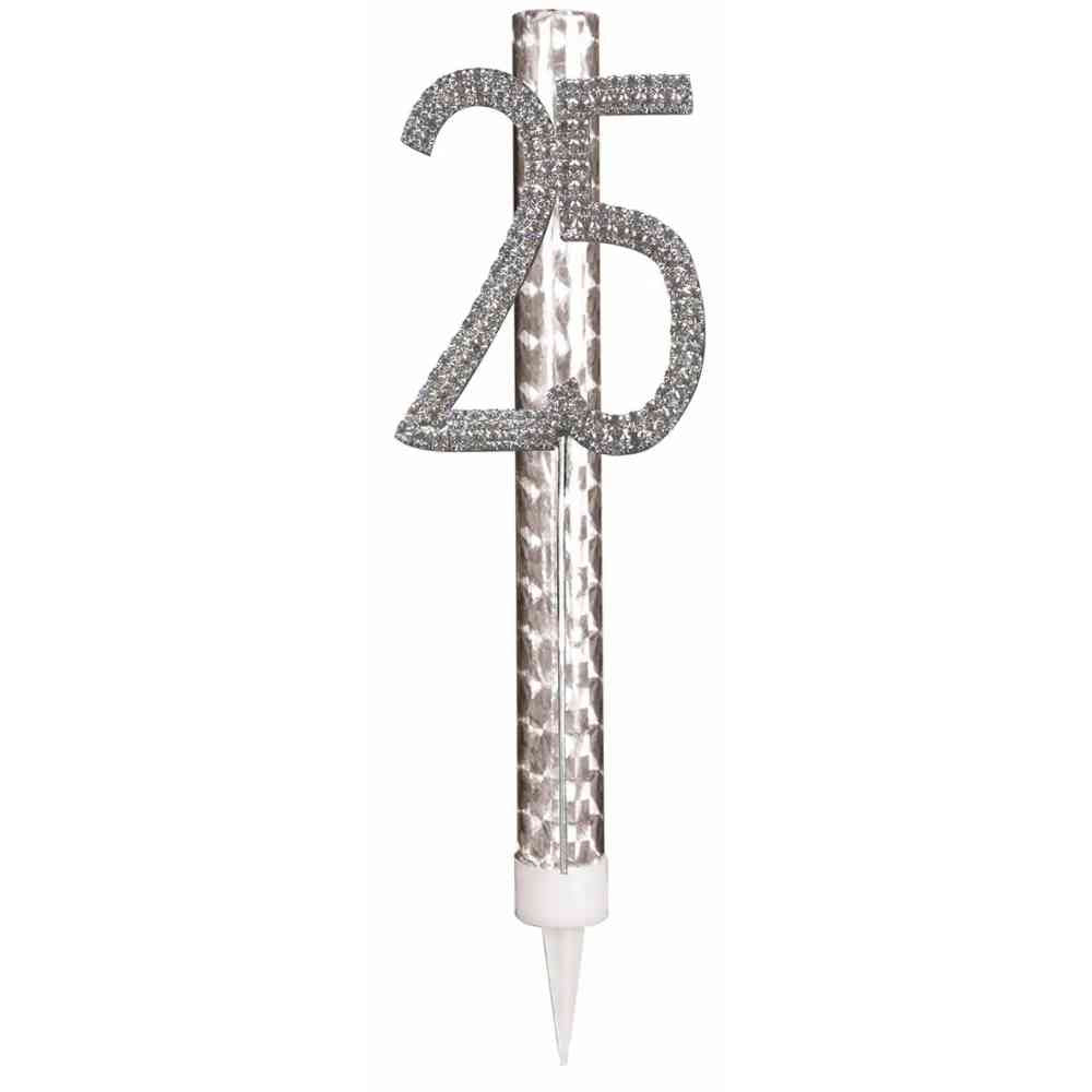 amscan Fontäne Milestone 25 mit Strasssteinen versehen