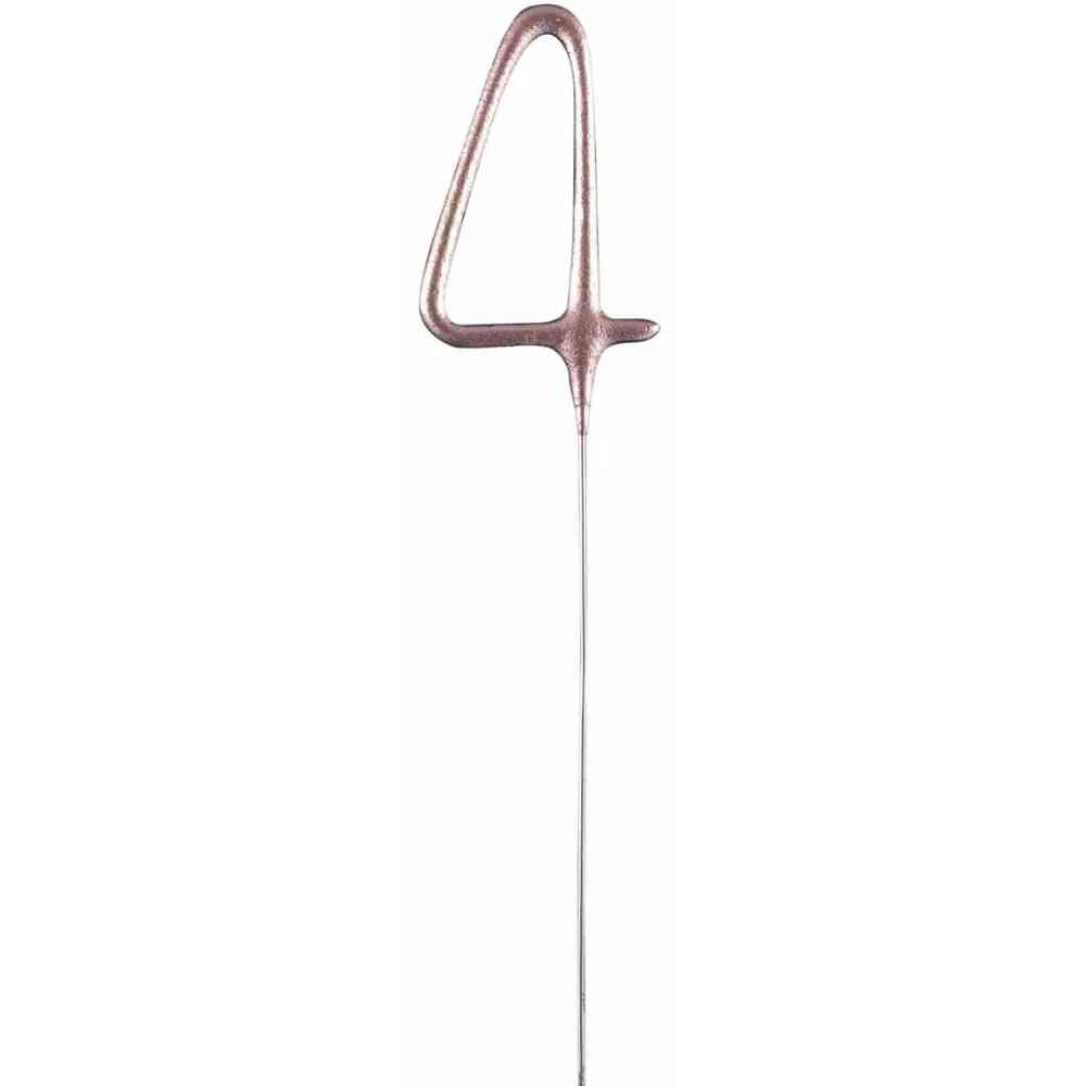 amscan Wunderkerze Zahl 4 rose gold