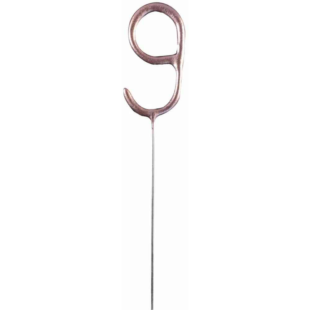 amscan Wunderkerze Zahl 9 rose gold