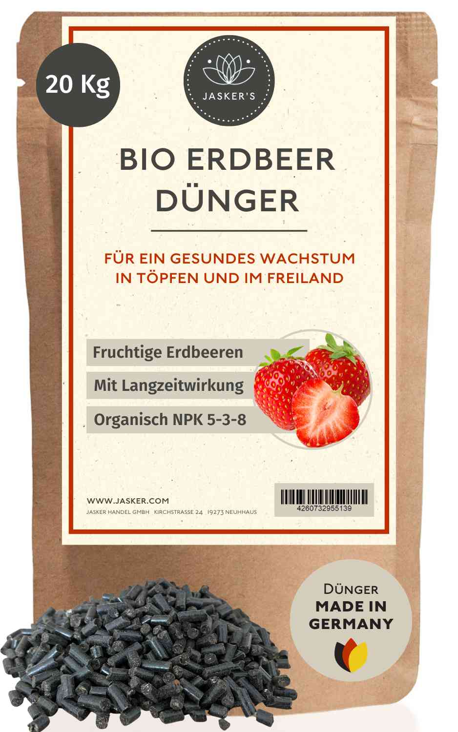 Bio Erdbeerdünger Langzeit 20 Kg
