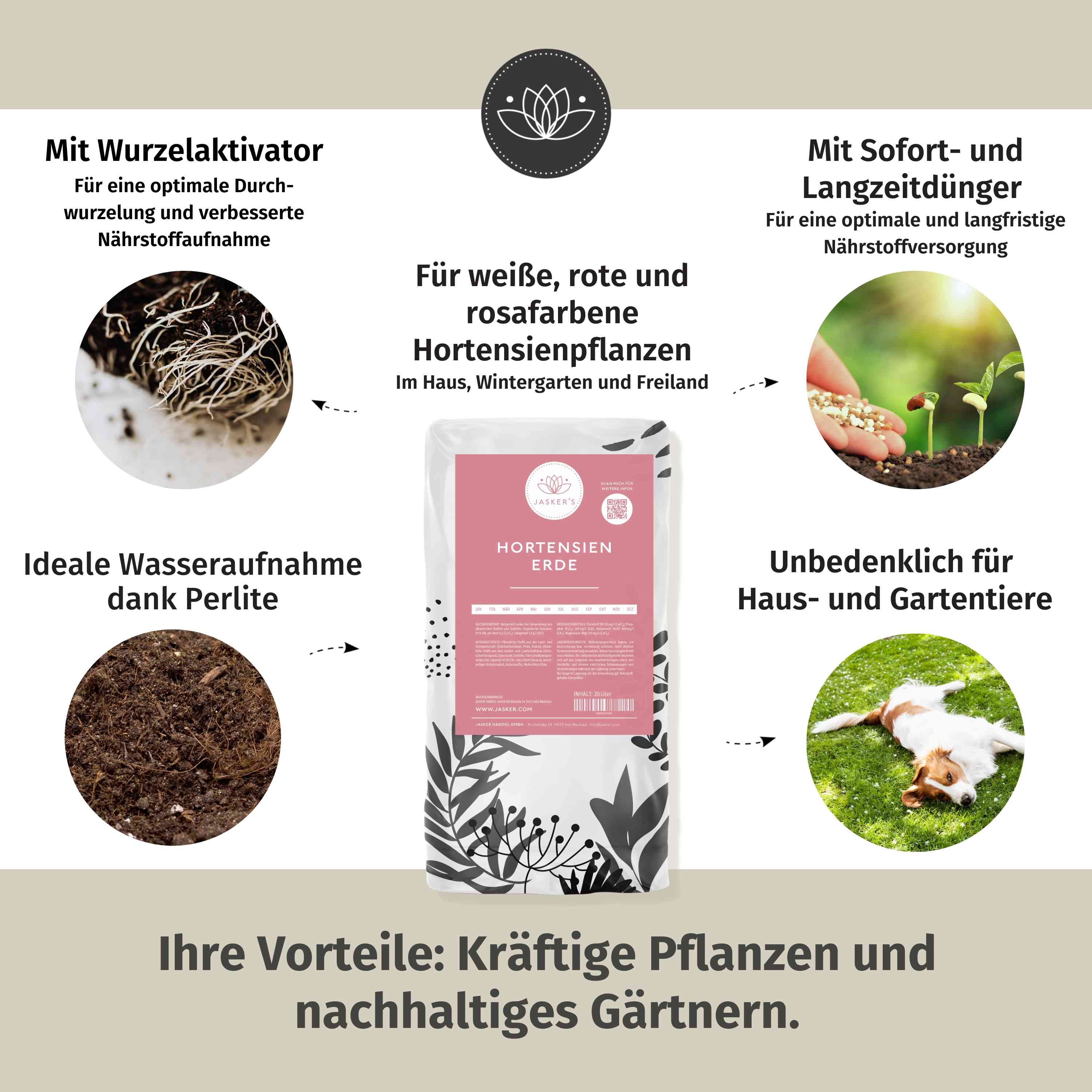 Bio Hortensienerde 50L Rot/Weiß