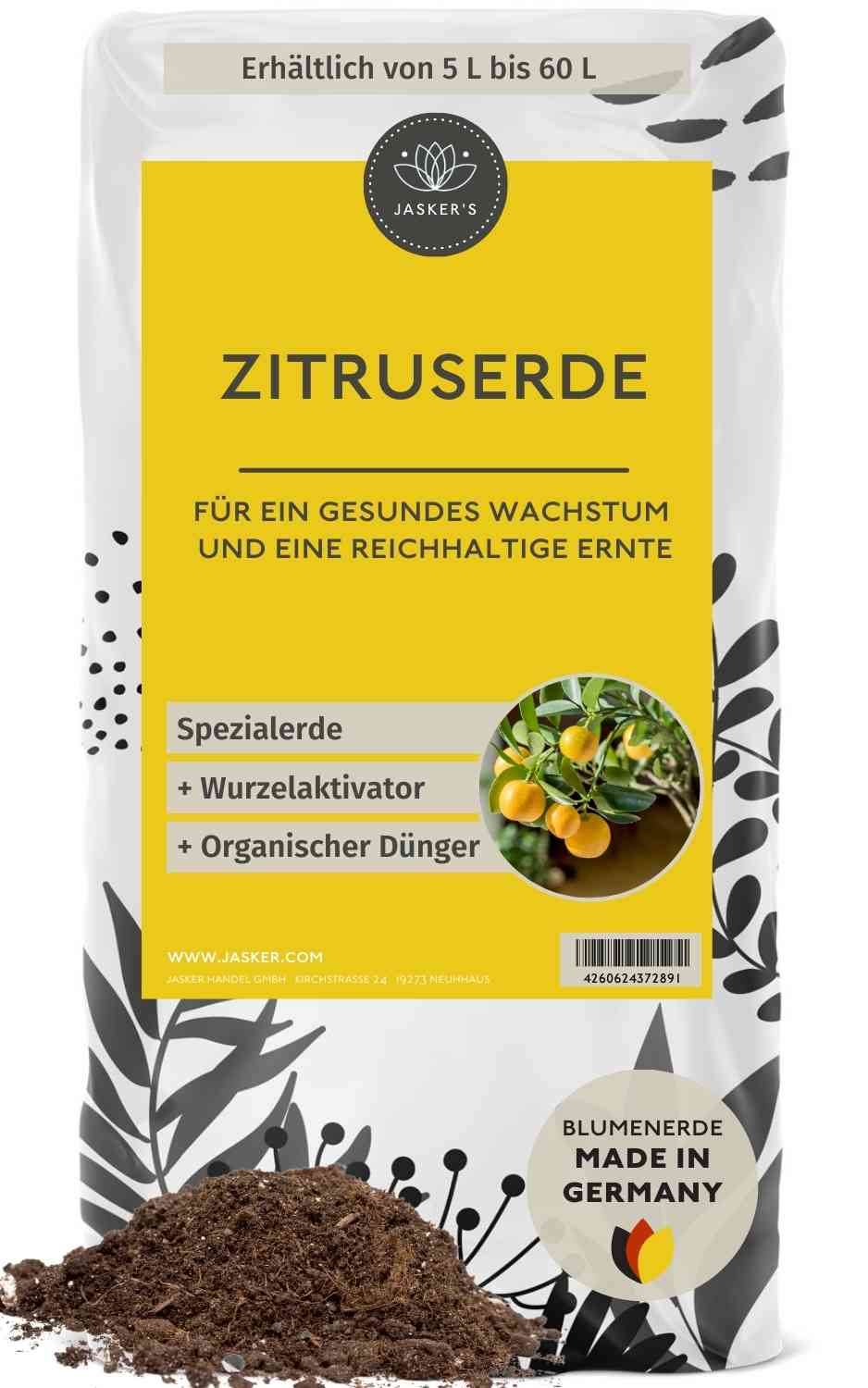 JASKERS® Zitruspflanzenerde Mit Dünger