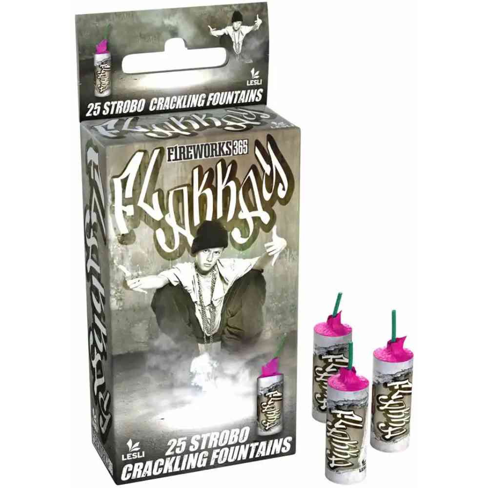 LESLI Fontänen Flakkas Crackling Kat. F1 25 Stück