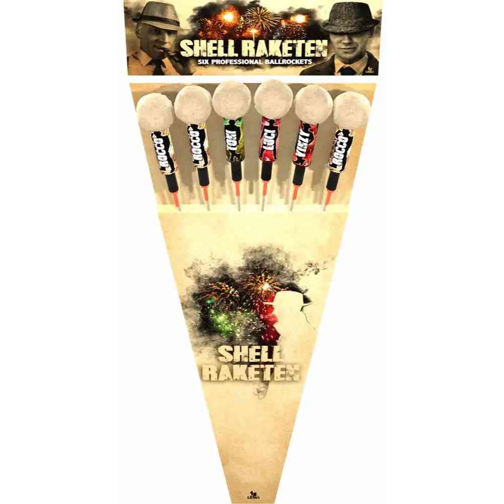 LESLI Kugelkopfraketen Shell 6 Stück Kat.F2