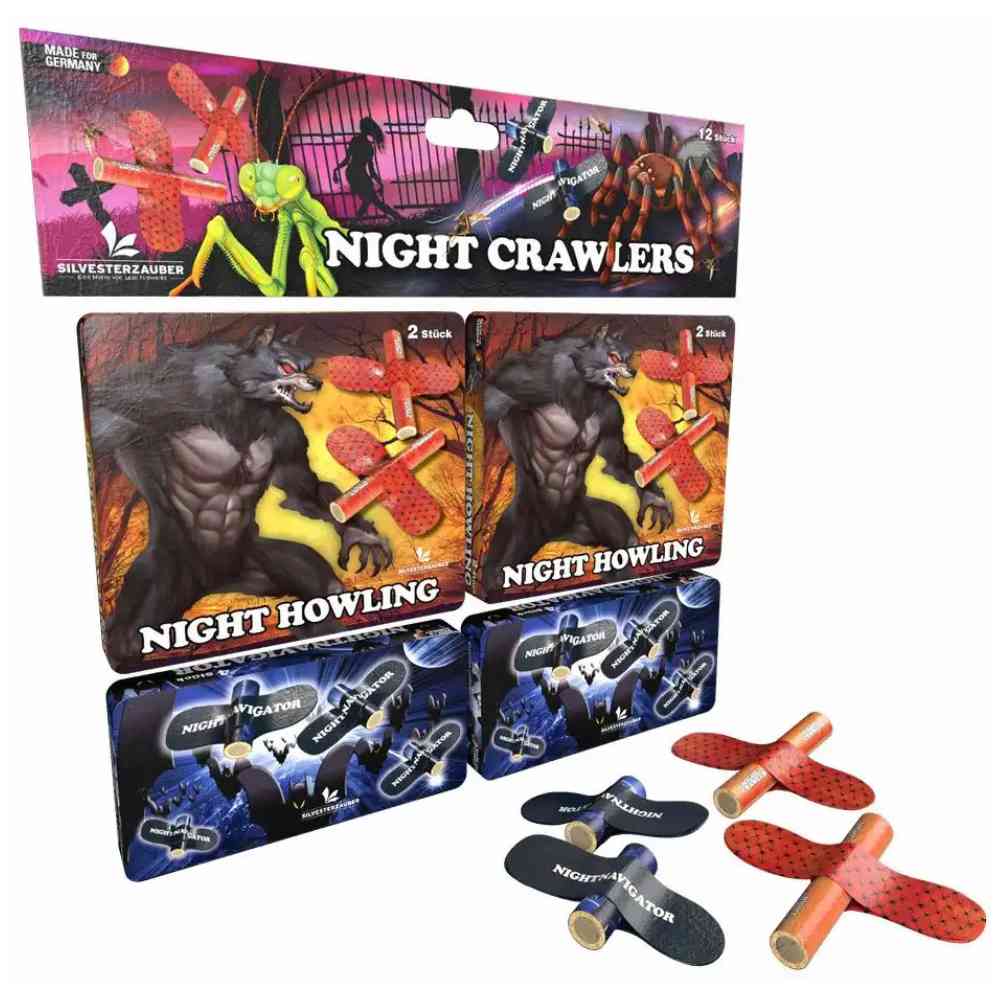 LESLI Night Crawlers Feuervögel 12 Stück Kat.F2