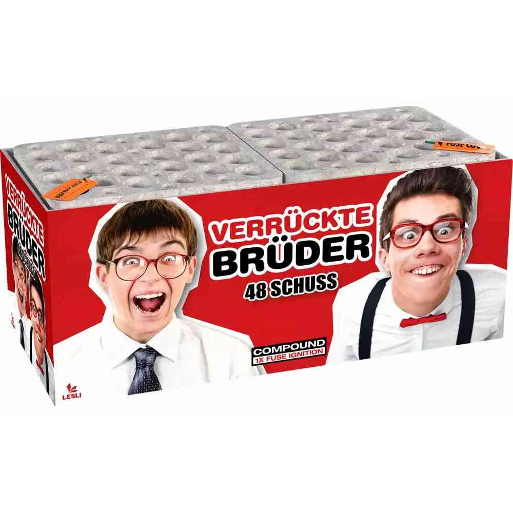 LESLI Verbundbatterie Verrückte Brüder 48 Schuss Kat.F2