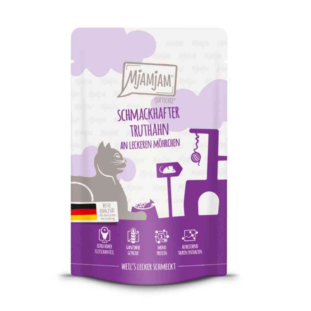 Mjamjam - Quetschie- schmackhafter Truthahn an leckeren Möhrchen 125g