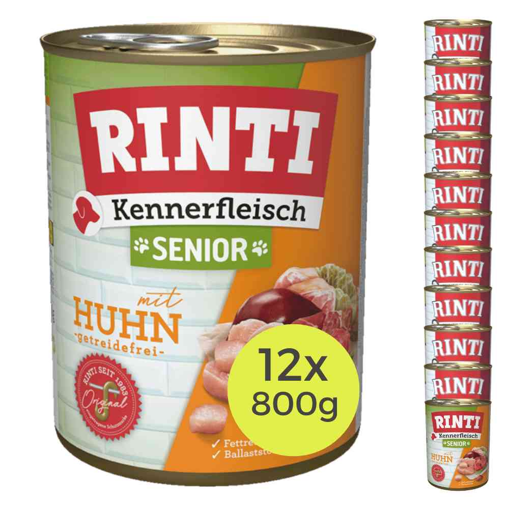Rinti Kennerfleisch Senior Huhn 12 x 800 g Dose