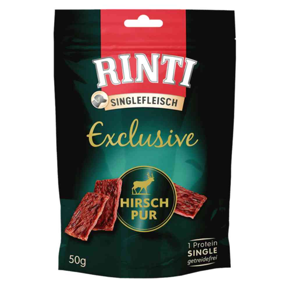 Rinti Singlefleisch Exclusive Snack Hirsch 50g