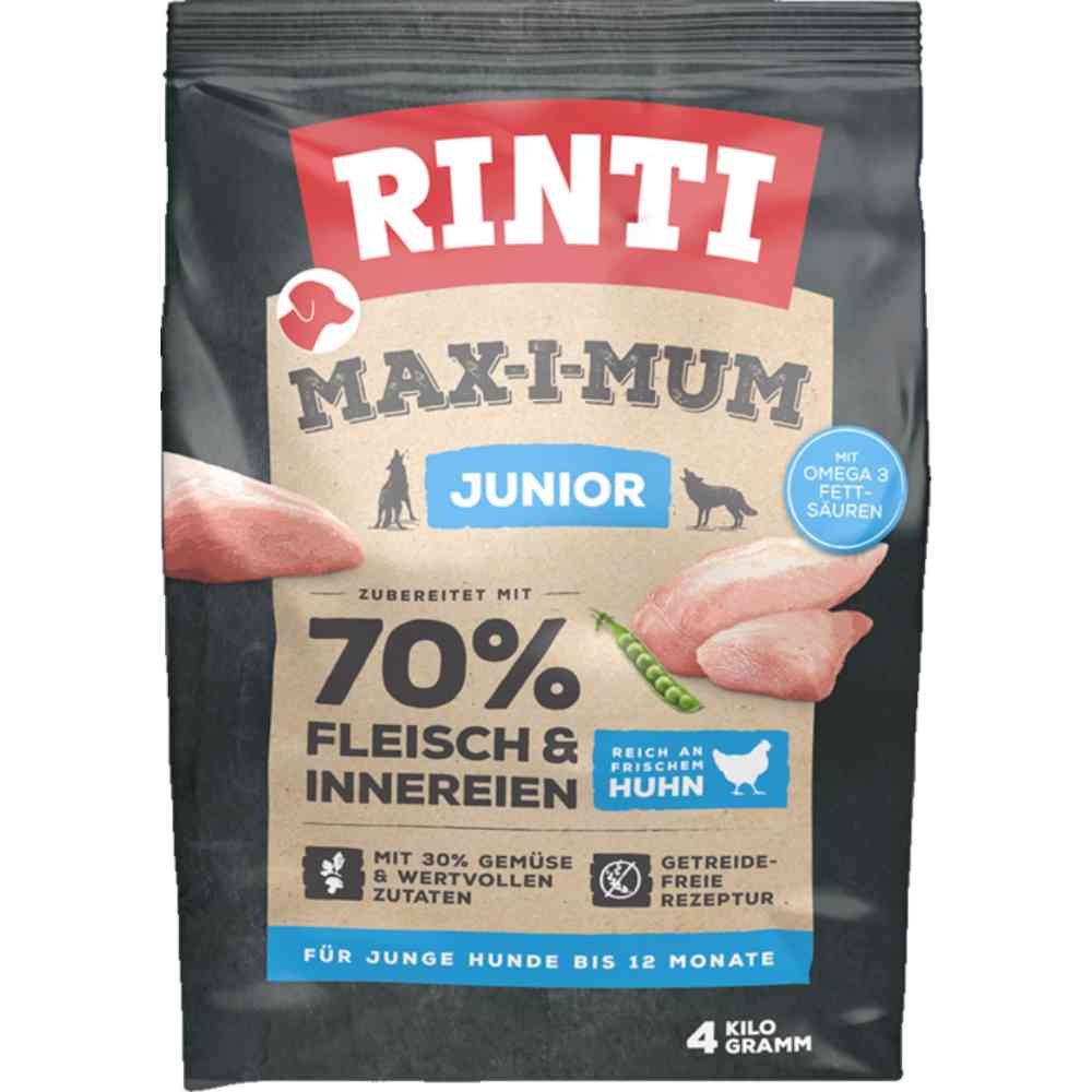 RINTI MAX-I-MUM Junior Huhn Hundefutter trocken