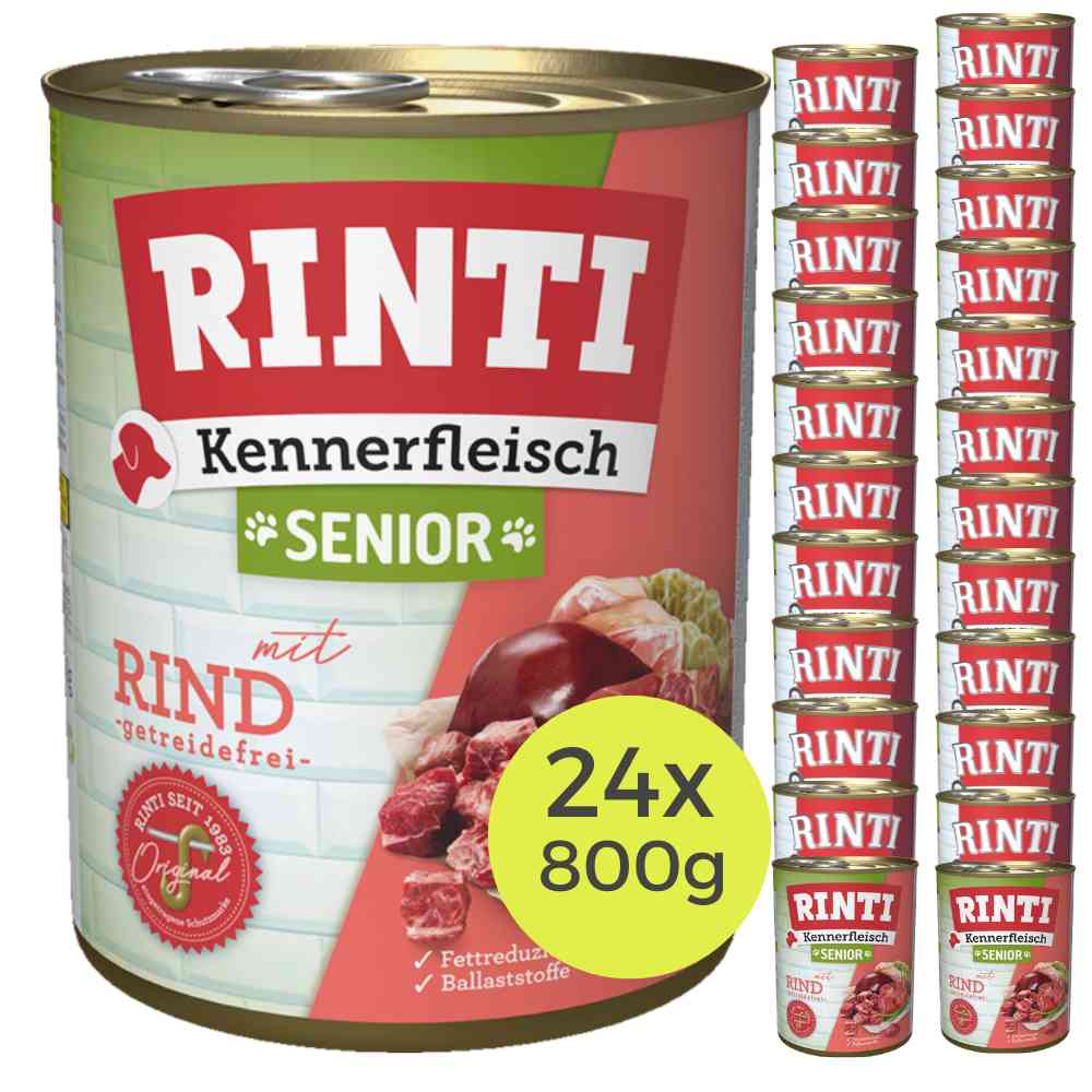 Rinti Kennerfleisch Senior Rind 24 x 800 g Dose