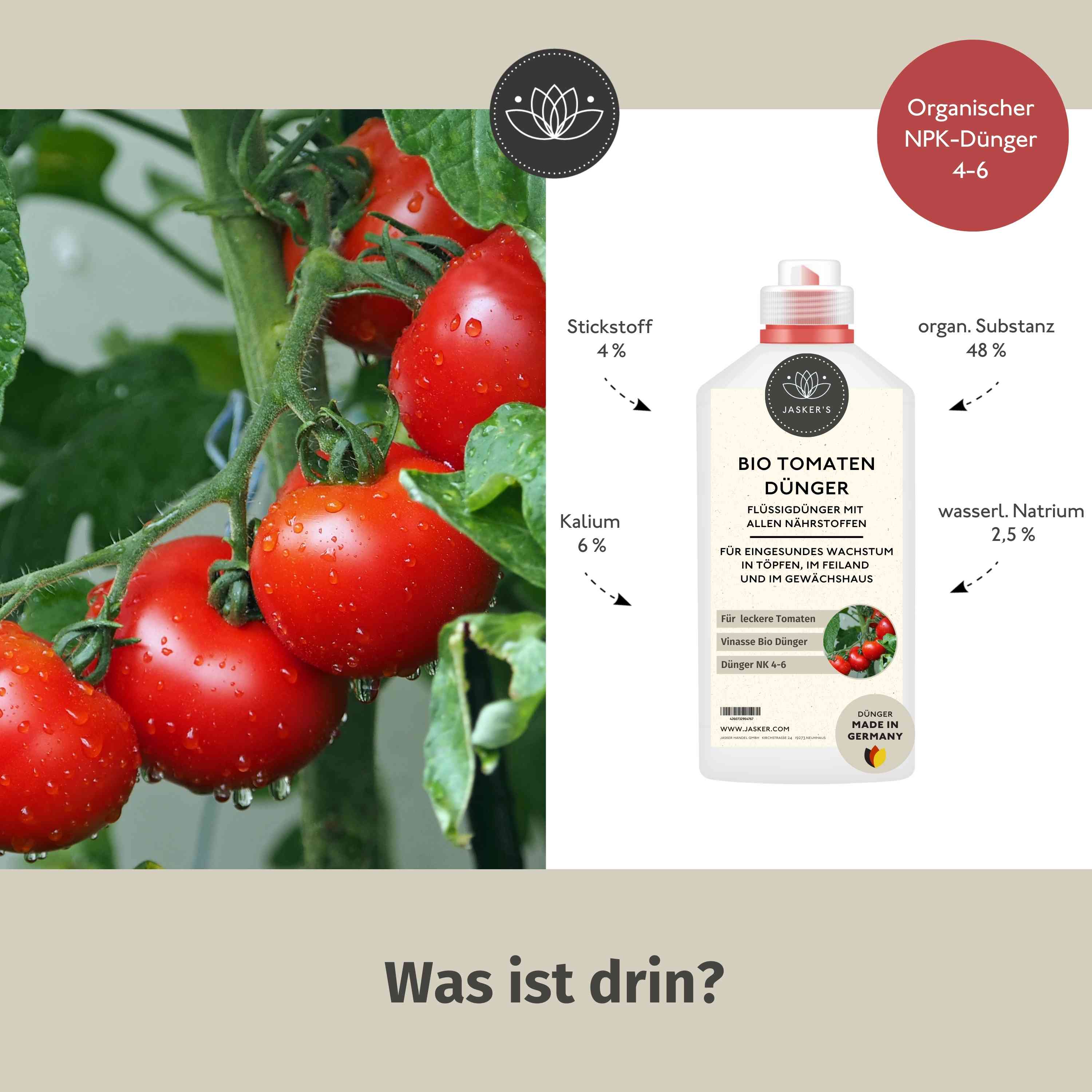 Tomatendünger Bio - Flüssigdünger für Tomaten