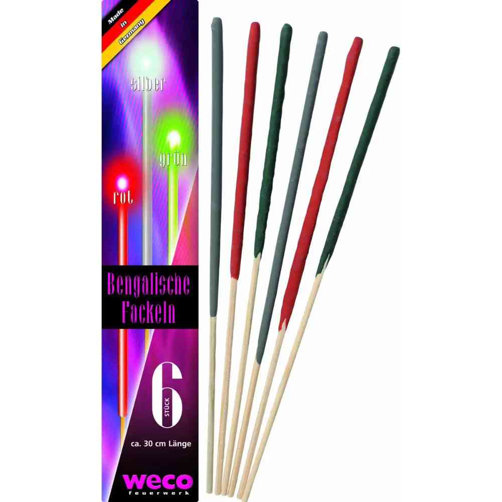 weco Bengalische Fackeln Kat. F1 30cm 6 Stück