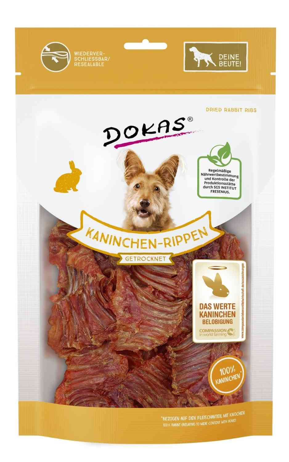 Dokas Dog Kaninchen-Rippen mit Fleisch