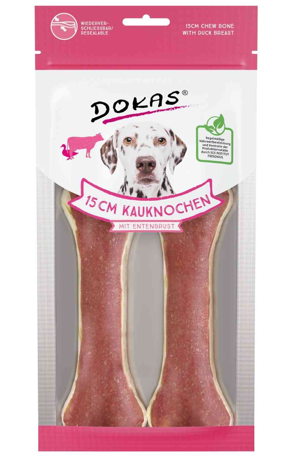 Dokas Dog 15 cm Kauknochen mit Ente