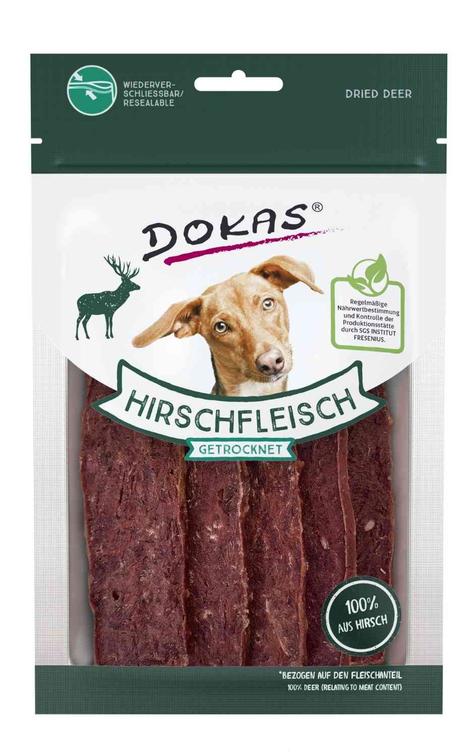 Dokas Dog Hirschfleisch getrocknet