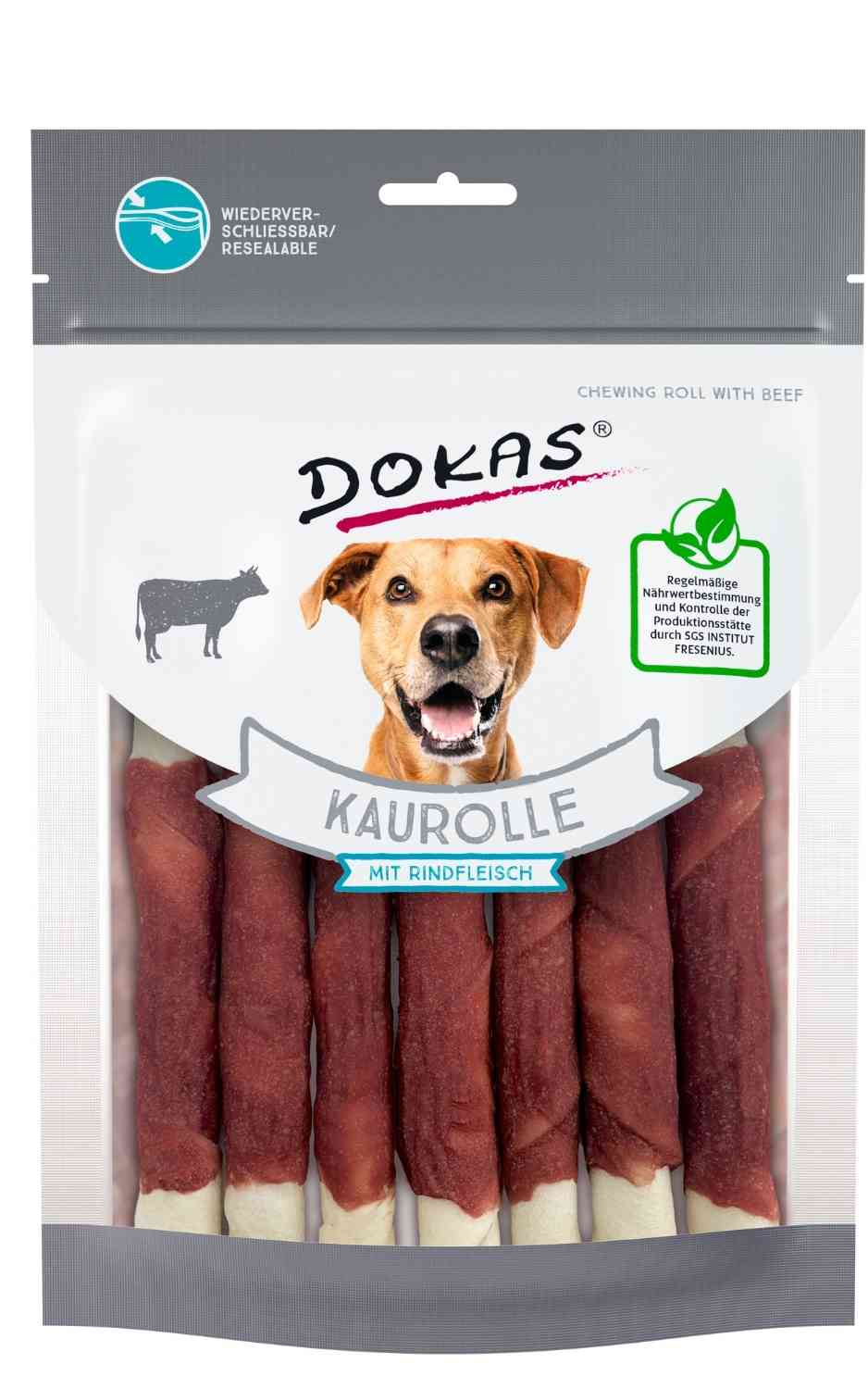 Dokas Dog Kaurolle mit Rindfleisch