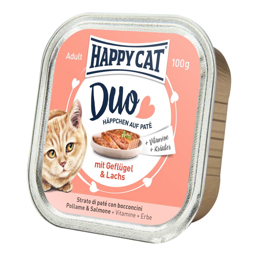 Happy Cat Duo Geflügel Lachs Katzenfutter