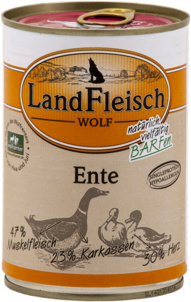 LandFleisch Wolf Ente Barfen
