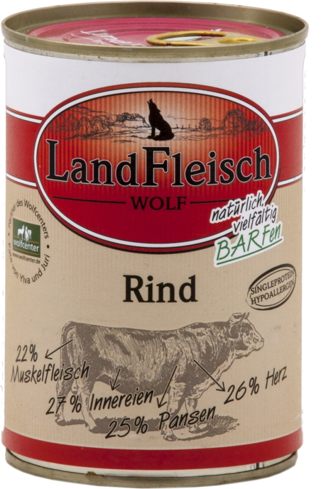 LandFleisch Wolf Rind BARFen