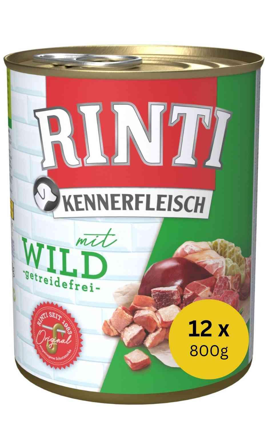 Rinti Kennerfleisch Wild 12 x 800 g Dose